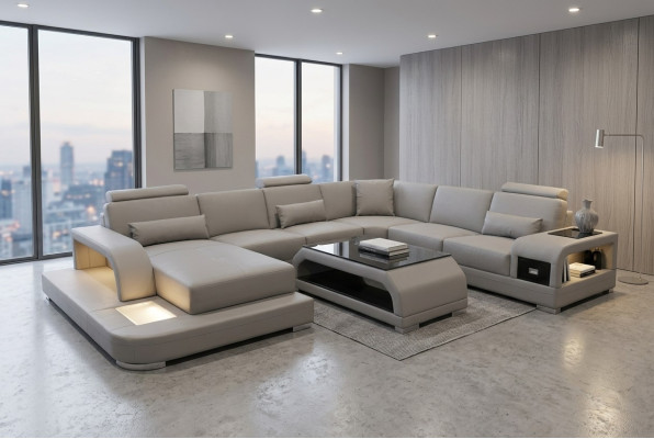 Corner sofa cushion couch seat corner leather set modern U-shape