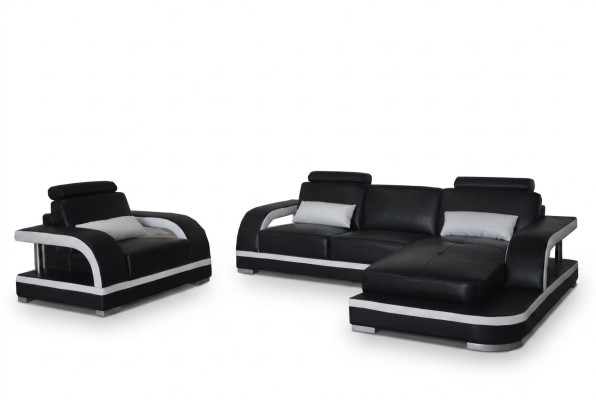 Corner sofa cushions couch seating corner leather suite armchair L shape living landscape new