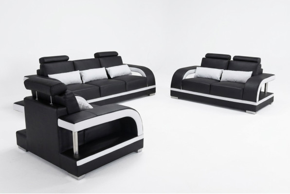 3+2+1 Suite Leather Sofa Couch Couches Sofas Living Landscape Luxury