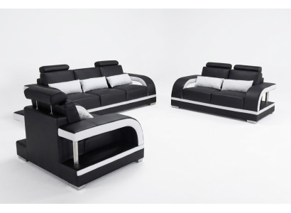 3+2+1 Suite Leather Sofa Couch Couches Sofas Living Landscape Luxury