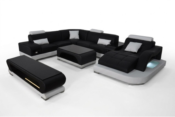 Sofa couch upholstery seating corner modern couches U-shape living landscape set new