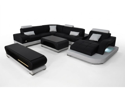 Sofa couch upholstery seating corner modern couches U-shape living landscape set new