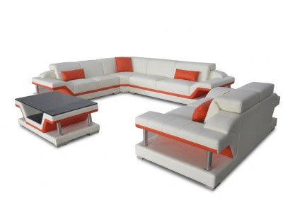 Leather corner sofa set sofas couches upholstery living landscape luxury corner
