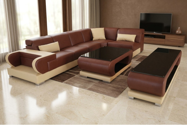 Leather corner sofa couch set sofas couches upholstered living landscape