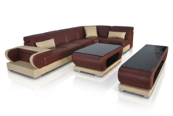 Sofa Couch Upholstered Seat Corner Modern Couches Living Area Suite 3-piece set
