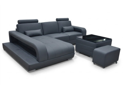 XXL Couch Corner Sofa Leather Living Landscape Set Design Modern Sofa L-Shape F3017C