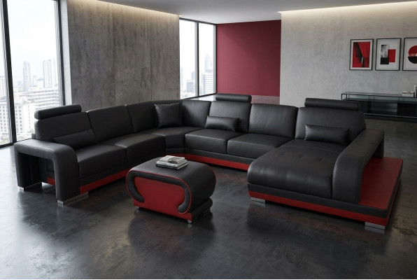 Living couch leather sofa landscape seat upholstery set corner sofas sets new