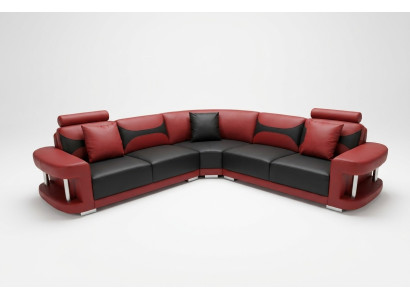 Leather Modern XXL Couch Living Landscape Leather Sofa Sofa Set Sofa L-Shape F3001B