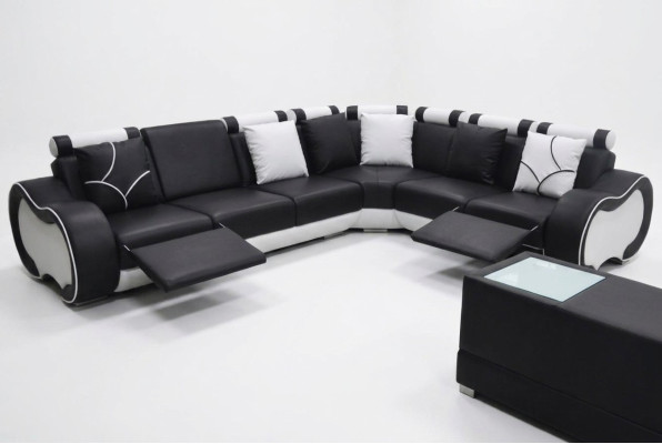 Modern XXL Leather Corner Couch Living Area Leather Sofa L-Shape C4030