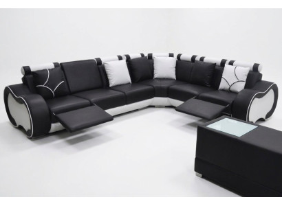 Modern XXL Leather Corner Couch Living Area Leather Sofa L-Shape C4030