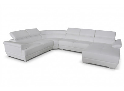 Living couch leather sofa landscape seating upholstery set corner sofas suites new