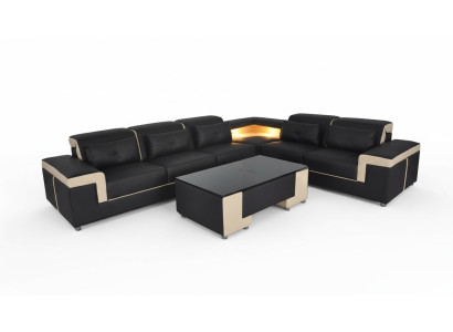 Corner Leather Modern XXL Couch Living Landscape Sofas Sofa L Shape B2021 Table