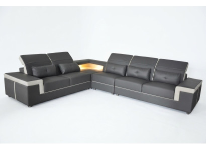 Leather corner sofa set living landscape luxury suite corner sofas upholstered couch
