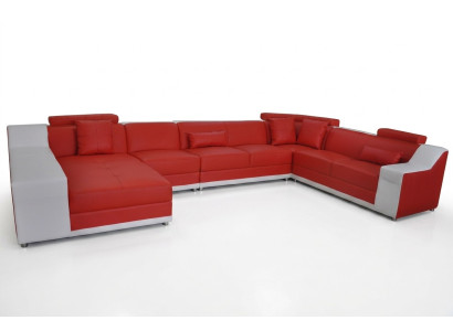 Living leather landscape sofa couch upholstery set corner sofas seating sets new