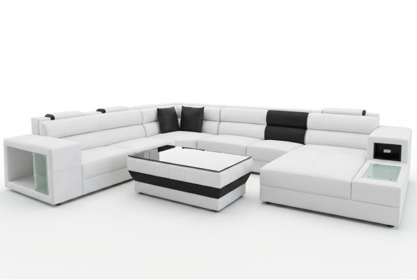 Design upholstery leather corner leather seat sofa cushion corner living landscape