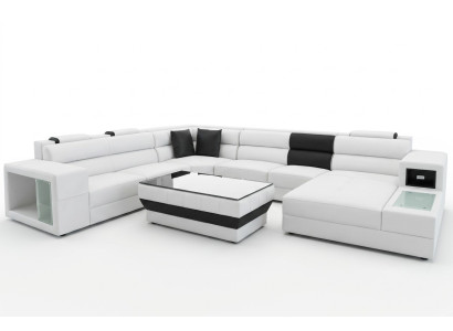 Design upholstery leather corner leather seat sofa cushion corner living landscape