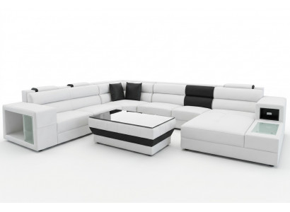 Design upholstery leather corner leather seat sofa cushion corner living landscape