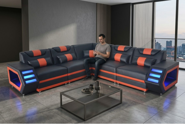 "Design leather upholstery corner leather upholstery corner landscape room living"
