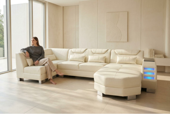 Designer couch corner leather upholstery corner sofa upholstery landscape room leather seat