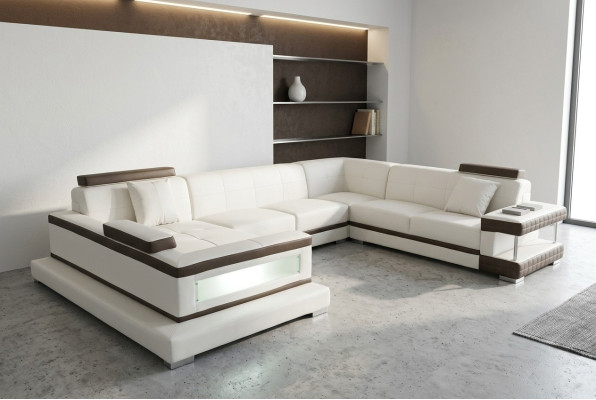 Design leather upholstery seat corner leather sofa cushion corner landscape room new living