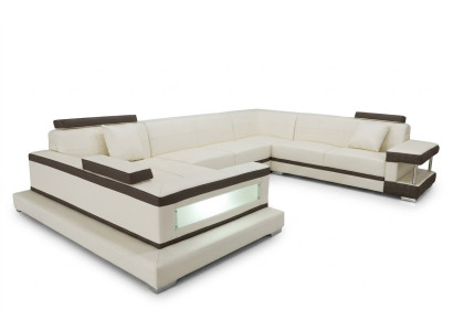 Design leather upholstery seat corner leather sofa cushion corner landscape room new living