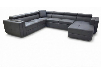 Designer leather upholstered corner seat leather sofa cushion corner landscape room A1186