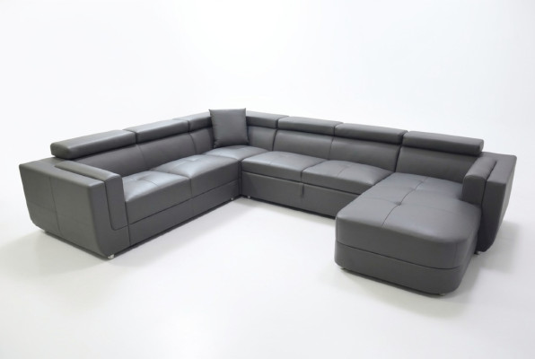 Design leather upholstery corner seat leather sofa cushion corner living landscape