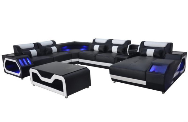 Design leather upholstered seat corner leather corner landscape room new living sofa upholstery