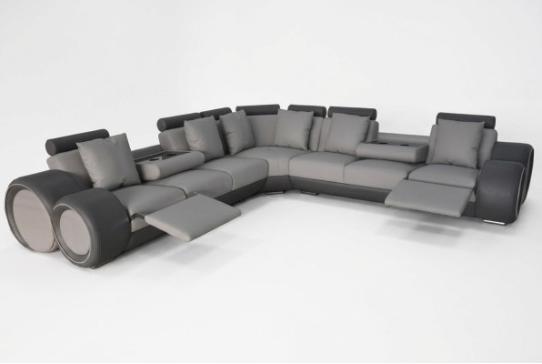 Corner Leather Modern XXL Couch Living Landscape Leather Sofa Sofa L-shape A1163 III