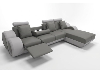 Design sofa couch corner leather corner suite corner landscape upholstery L shape