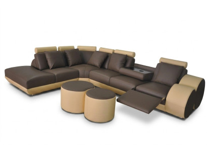 XXL Couch Large Corner Sofa Leather Corner Suite Corner Landscape Upholstery L Shape