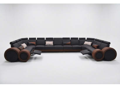 XXL Couch Large Corner Sofa Leather Corner Suite Landscape Corner Upholstery Living Room