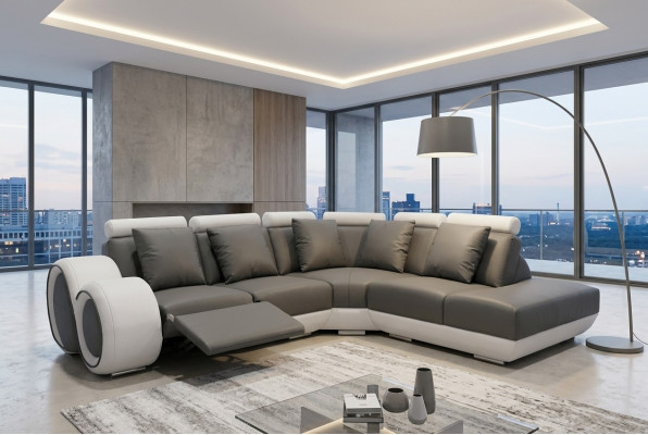 Couch corner sofa leather corner suite corner landscape upholstery design living