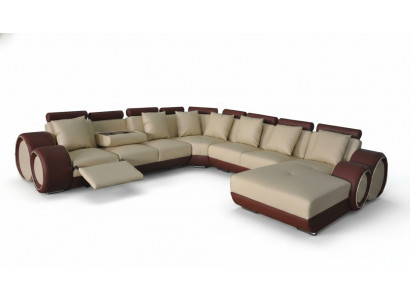 Corner sofa leather sectional corner landscape upholstery decor design living