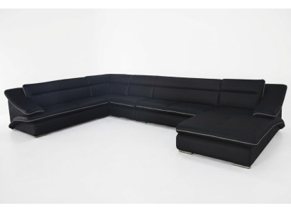 Corner Sofa Leather Couch Corner Suite Corner Landscape U-Shape Upholstery New