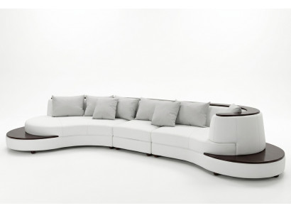 Luxury Living Corner Leather Set Upholstery XXL Big Sofa Couch U Shape Corner