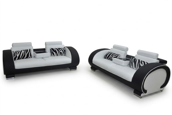 Sofa Couch Seat Cushion Complete Set Suite 3+3 Sofas Designer Couches Leather