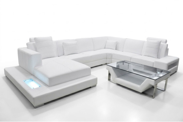 Corner leather sofa couch upholstery corner seating suite U-shape living landscape design