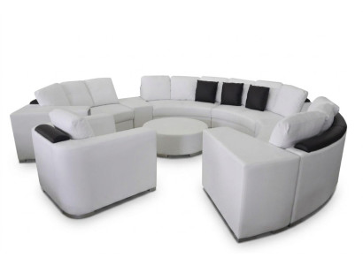 Round corner sofa couch upholstery XXL big round couches living landscape armchair ottoman