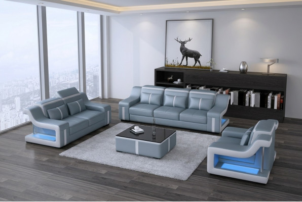 Three-seater designer sofa couch 3-seat upholstery leather couches big sofas