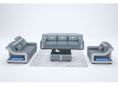 Three-seater designer sofa couch 3-seat upholstery leather couches big sofas