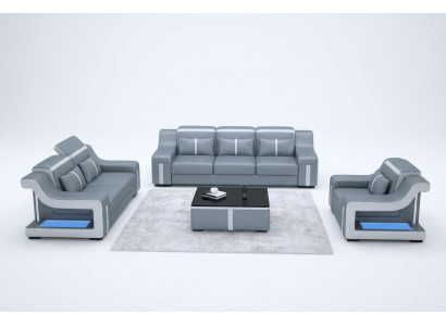 Three-seater designer sofa couch 3-seat upholstery leather couches big sofas