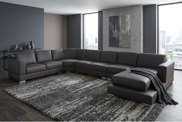 Corner Leather Modern XXL Couch Living Area Leather Sofa Sofa U-Shape A1127