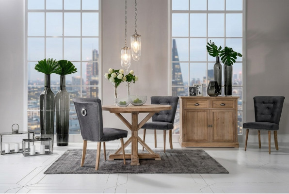 Classic Design Round Table Round Table Wood Tables 110/140 cm Dining Room New