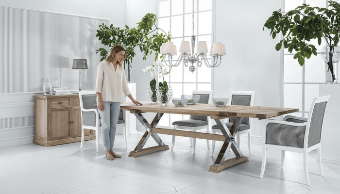 Design dining table classic wooden tables extendable living room luxury