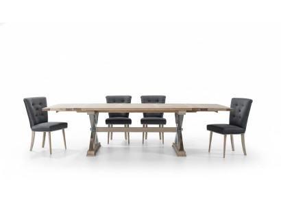 Dining room wood tables dining set chair group new table 6 design