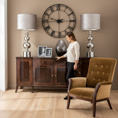 XXL Sideboard Cupboard Dresser Living Room Cabinet Wood Shelf Antique Style Design