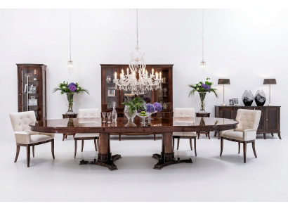 Luxury Living and Dining Room Set 8 Piece Suite Table Sideboard Chairs Display Cabinet