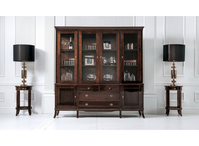 Cabinet Noble Sideboard Wood Baroque Style High Gloss Buffet Display Cabinet