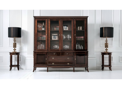 Cabinet Noble Sideboard Wood Baroque Style High Gloss Buffet Display Cabinet